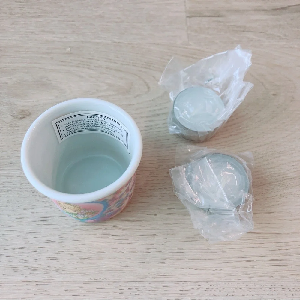 Precious Moments Ceramic Candle Holder Floral 2 Candles